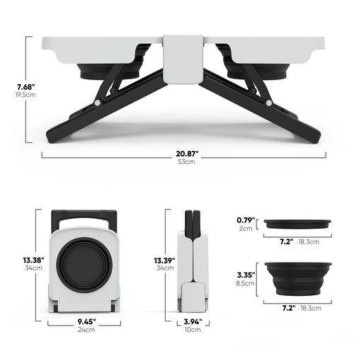 Elevated Travel Dog Bowl Set™ | Collapsible Double Food & Water Feeder